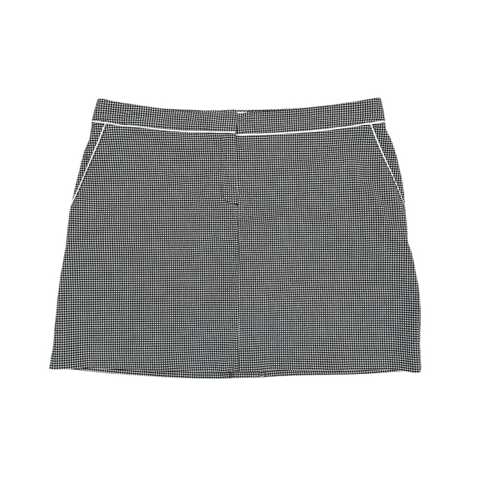 IZOD Women's 16 Golf Tennis Athletic Black White Gingham Plaid Skort Sport Skirt